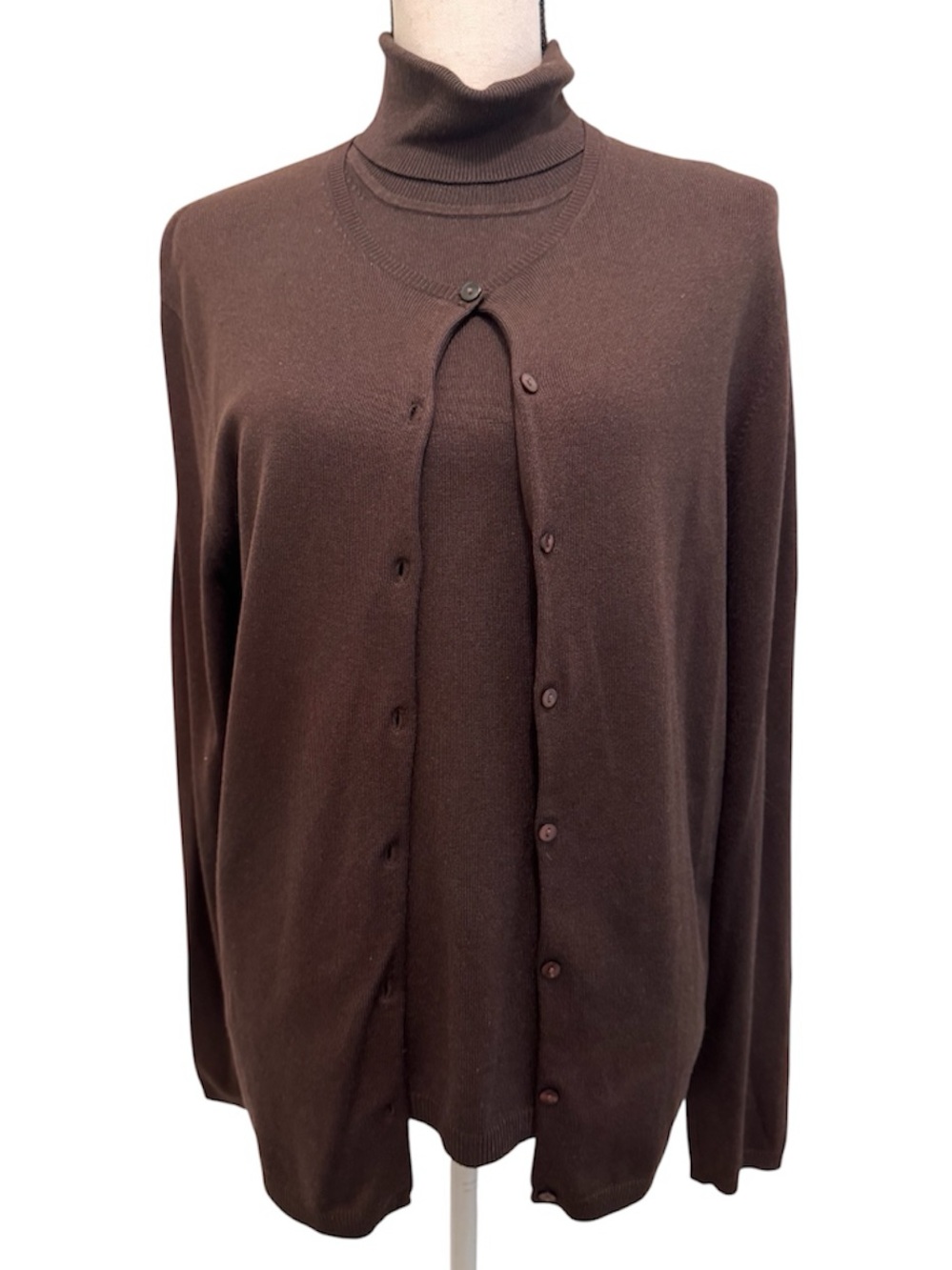 Brooks Brothers 346 2PC Cardigan Sweater Set Size Large